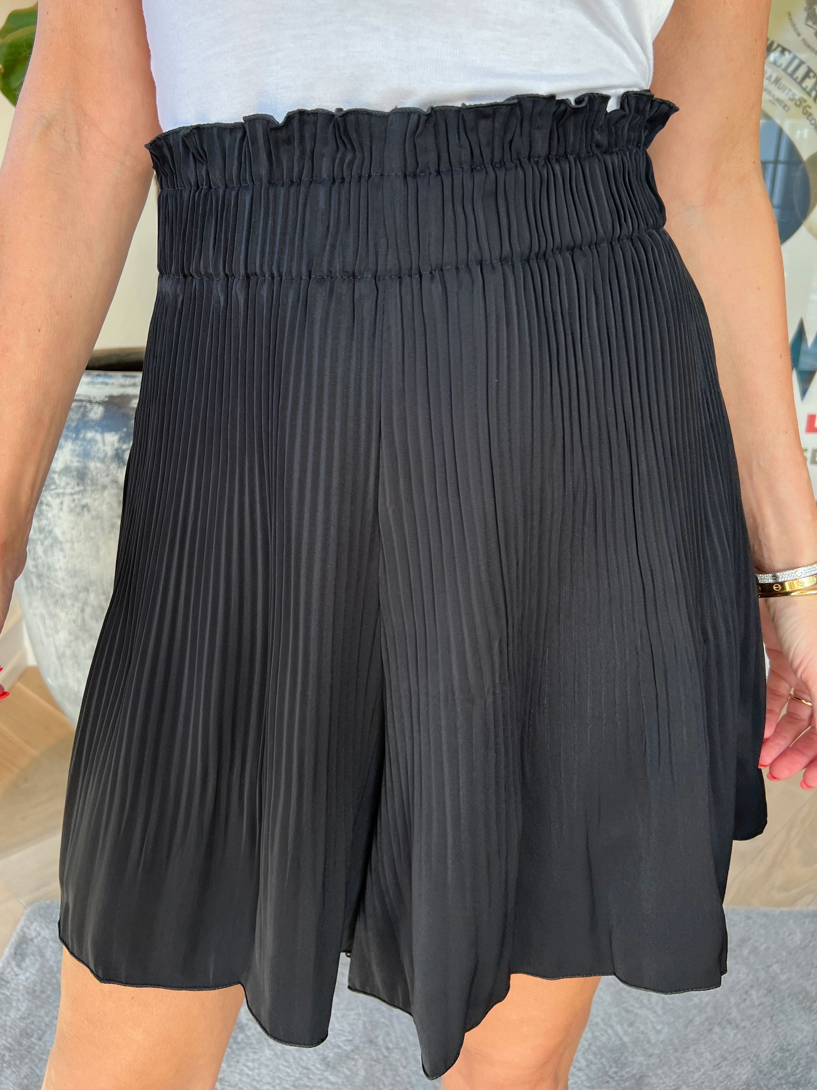 Diddi - Plisseret shorts med elastikkant i livet